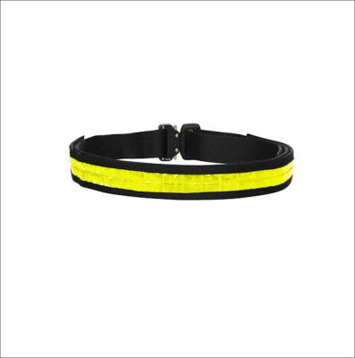 China Outdoor Reflective Rainbow Logo Militrary Tactical Waist Reflective Custom Belt for sale