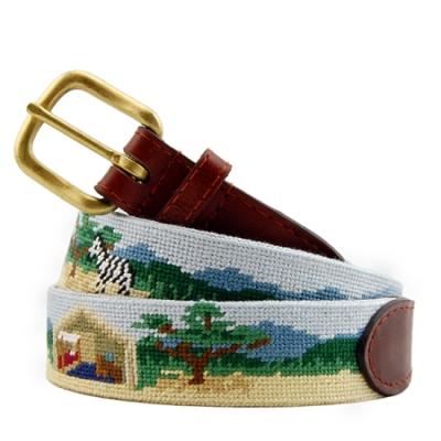 China Sport Pad Customized Fasion To Stretch All Ages Needlepoint Canvas Equestrian Leather Belt For Business Gifts for sale