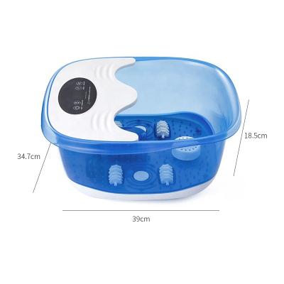 China Electric Foot Heating Bubbles Ergonomic Pumice Stone Digital Red Light LCD Temperature Control Foot Spa Bath Massager Roller Relief for sale