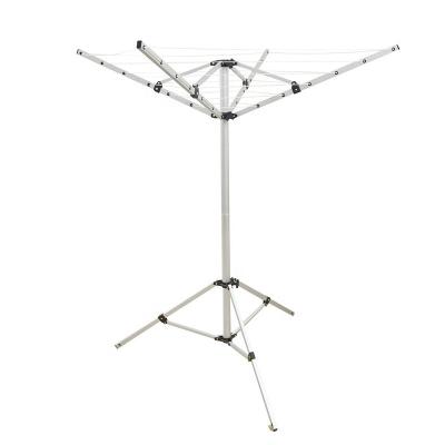 China Lounge Umbrella Foldable Collaposible Design Clothes Airer Space Saving Clothes Dryer 4AM Black Silver Aluminum Feet 135x135x140cm for sale