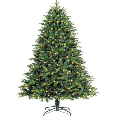 China Artificial Canadian Christmas Tree Christamas Decoration Big Cone Fullness LED Lighted Premium Giant Christmas Tree With Metal Stand 5ft for sale