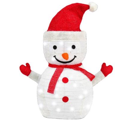 China Inflatable Christamas Decoration 0.7m 2.3ft LED Light Foldable For Yard Outdoor Garden IP Party Christmas Decor Waterproof Indoor Figure Snowman for sale