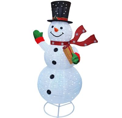 China Inflatable Christamas Decoration 5ft 1.8m LED Light Foldable For Outdoor IP Waterproof Indoor Party Garden Yard Christmas Decor Giant Figure Snowman for sale