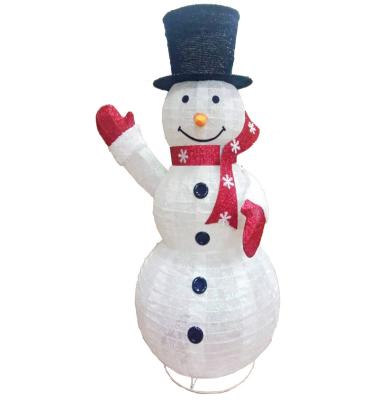 China Inflatable Christamas Decoration 4ft 1.2m LED Light Foldable For Outdoor IP Waterproof Indoor Party Garden Yard Christmas Decor Giant Figure Snowman for sale