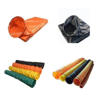 China Flexible duct hose/TEES centrifugal/tunnel/PVC axial large air volume air duct fans and wear-resistant air duct fabric for sale