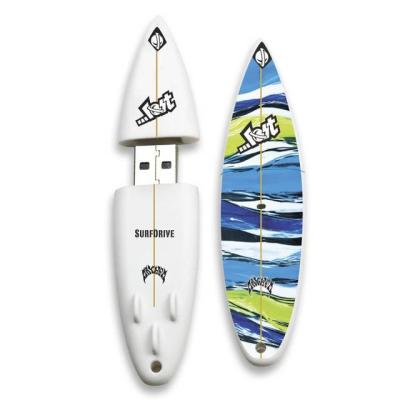 China Fashion Recyclable Sport USB Workout Surfboard Pen Drive 8GB 16GB 32GB With Logo Printing 2.0 Full Color Memory Surfboard Shape Flash Disk for sale