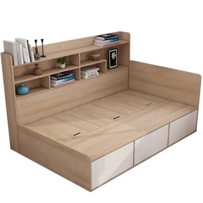 China Storage Customized Single Storage Small Bed With Side Cabinet for sale