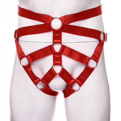 China 2021 new design gay bikini thongs breathable hot elastic polyesterd harness briefs color sexy G-string for men for sale