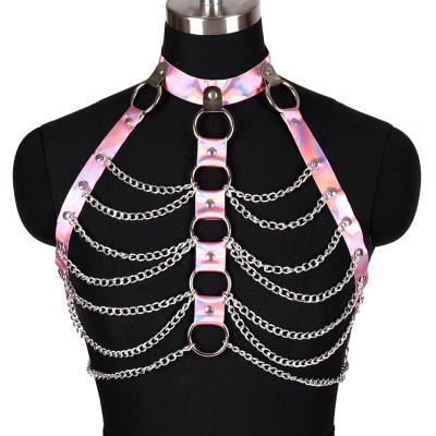 China 2021 Sexy Harness Bra Body Lingerie Sexy Lingerie Sets Club Adjustable Women Sexy Leather Lingeries for sale