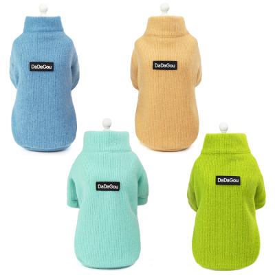 China Sustainable Dog Clothes Cat Pet Clothes Supplies Autumn Warm Winter Dog Sweater Pet Clothes With Zipper for sale