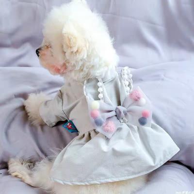 China Spring Summer Sustainable Stylish Dog Clothes Cats Plaid Pet Summer Dog Dress for sale