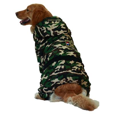 China Sustainable Hot Sale Winter Luxury Pet Clothes Labrador Golden Retriever Large Dogs Clothes Fashion Camouflage Warm Large Dog Quadruped Coat for sale