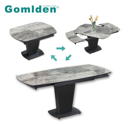 China (Other) Adjustable Modern Luxury Dining Sets Rotatable Widening Dining Table For Dining Room for sale