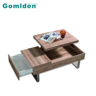 China Convertible Smart Functional Furniture Lift Top And Storage Natural Wood Coffee Table For Living Room for sale