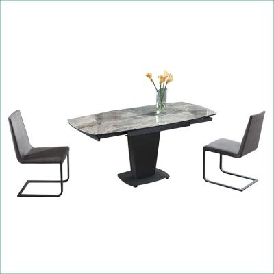 China Extendable transformable coffee table set 6 seats extending ceramic dining table set for sale