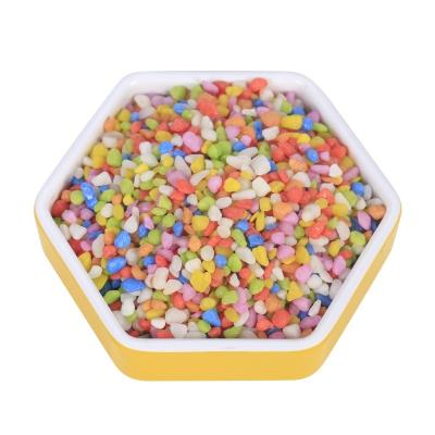 China Factory Direct Sale Color Sand and Gravel Colored Gravel Colored Bright Color Marble Aggregate Black Pink White Gravel Crushed Stone For Driveway for sale