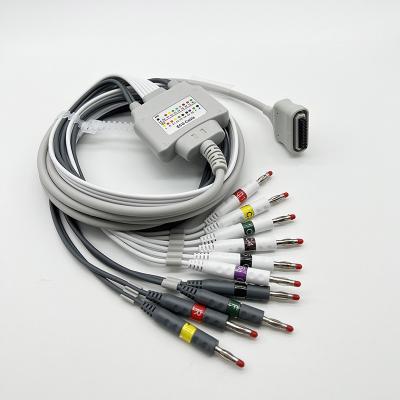 China Compatible con Edan SE-1515 DX12 cable EKG, extremos de plátano en venta