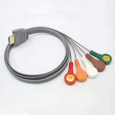 China 5 Cable Holter de ECG TPU de plomo para Zoncare ie90 en venta