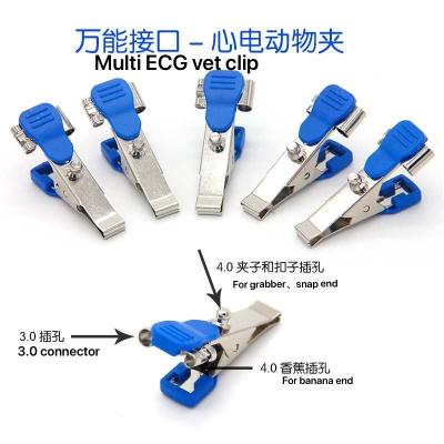 Chine Accessoires de la machine d'ECG vétérinaire Clips à plomb multifonctionnaux réutilisables à vendre