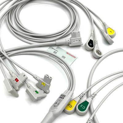 China PH 10lead TC30 LEAD WIRES ECG Monitor Cable Gray Color Latex Free Multi Function for sale