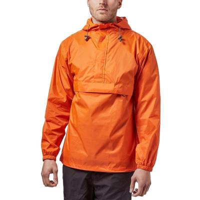 China Breathable Men Packable Anorak Jacket Hood 1/4 Zip Anorak Jacket for sale