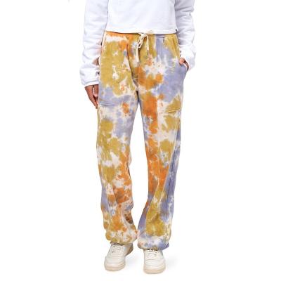 China Breathable Oversized Tie Dyed Loose Style Women's Jogger Fleece Good Quality Warm Pants For Winter for sale