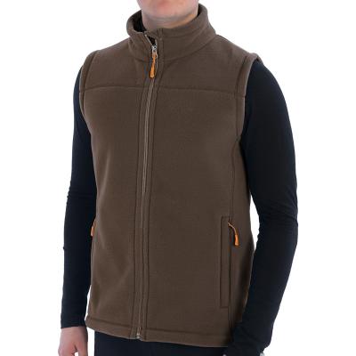 China Custom high quality 100% polyester fleece vest anti-pilling factory outdoor zip up fleece vest for men for sale