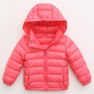 China Breathable OEM Zip Up Plain Quilted Duck Down Baby Puffer Jacket Kids Winter Wear for sale