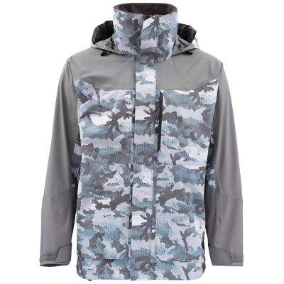 China Custom Plus Size Outdoor Fishing Apparell Zippered Collared Water Resistant Camouflage Fishing Jacket for sale