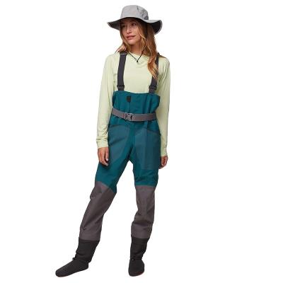 China Plus Size Women's Outdoor Top Technology Waterproof Fishing Waders Pants Adjustable Waistband One-Piece Suit for sale