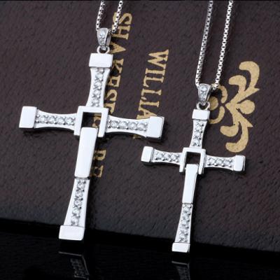 China Charm Bracelet 925 Sterling Silver Euramerican Fashion Accessories Speed ​​And Passion With Cross Necklace Men's Sweater Chain Factory Direct Sale for sale