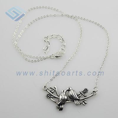 China New Design Luck Tree Love Birds Fashion Necklace WLNL011 Pendant Chain Necklace for sale