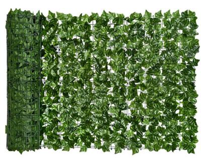 China Minimalist Artificial Ivy Privacy Fence Screen 118x39.4in Artificial Hedges Fence Faux Ivy Vine Leaf Decoration Outdoor Garden Decor for sale