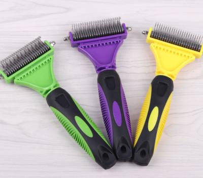 China Viable Grooming Tool Chinese Wholesale Undercoat Cats Stainless Edge Fur Ejector Pet for sale