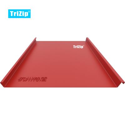 China 315mm Triseam Metal Double Lock Position Seam Roofing / Facade System - Villa (TD101) for sale