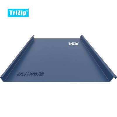 China 430mm Triseam Metal Double Lock Position Seam Roofing / Facade System - Hotel (TD098) for sale