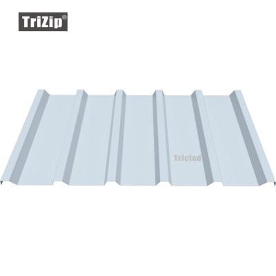 China 712mm Metal Trapezium Roofing / Wall Cladding Panel For Apartment Facade for sale