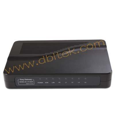 China New VoIP FXS Gateway Voice & Data Router Adapter 4 Ports Voip Gateway Source Manufacturing 168mm (W) x 112mm (W) x 28mm (H) (