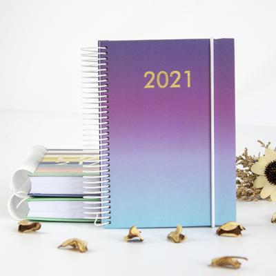 China Spiral customize 2021 custom daily spiral planner 2021 and notebooks a5/a4 planner printing for sale