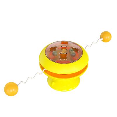 China Wholesale Viable Ball Cat Rod Wire Cat Supplies Interactive Cat Toys Catnip Spinning Ball Toy Turntable Bite Resistant Pet Toy for sale