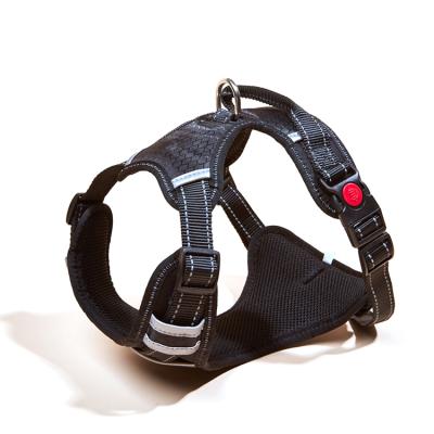 China DETACHED Outdoor Dog Walking Reflective and Breathable Adjustable Nylon Dog Harness with Personalization for sale