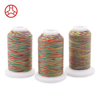 China KangFa Factory 3m Rainbow Color Chemical-Resistant Polyester Sewing Thread For Garments for sale