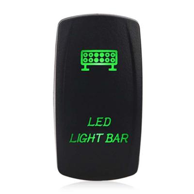 China 12/24V Car Boat LED Guide Rocker Switch 12/24V 5 Pin Laser SPST LED Optical On/Off Light Switch for sale