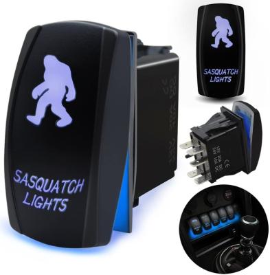 China 12V -24V Blue Cars 5 Pin Sasquatch Lights Laser LED Car Mrine Boat Inverter On 12v Rocker Inverter for sale