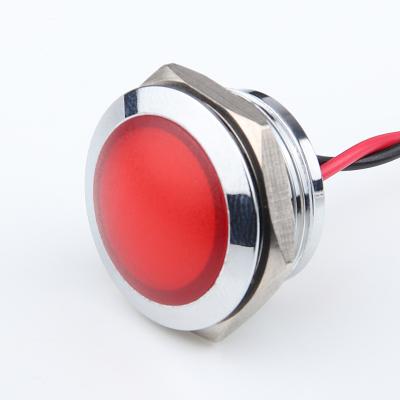 China Copper Plating(Nickel)/Aluminum Oxide Metal Signal Light 19MM Light Red Yellow Blue Green White 9-36v High Voltage Optional for sale