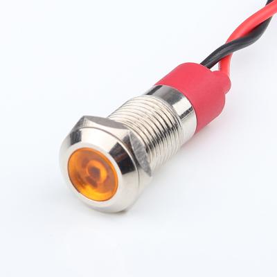 China Copper(nickel)/Aluminum Oxide Push Button Led 8mm Installation Diameter Metal Shell Multicolor for sale