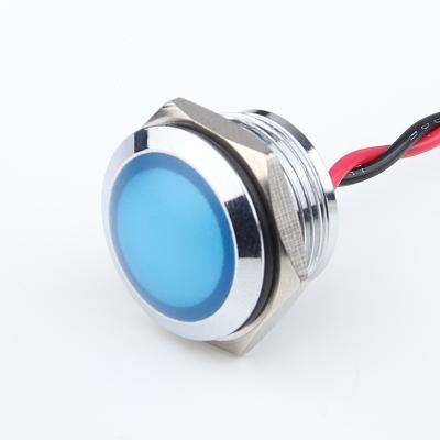 China Industrial Waterproof Metal Equipment WD16mm Check Indicator Signal Lamp Spherical Round 3V 6V 12V 24V 220V LIGHT with wire green blue yellow red indicator for sale