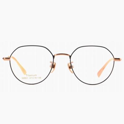 China Fashion Hot Selling Pure Titanium Glasses New Retro Eyeglasses Frames High Quality Optical XM Glasses for sale