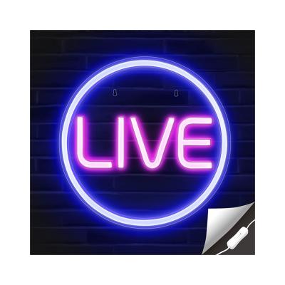 China Buildings Live On Air LED Neon Lights Shop Living Room Neon RGB Design Custom Restaurant Bar Neon Sign for sale