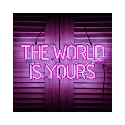 China Buildings The World Is Yours LED Neon Signs Drop Shipping Custom Design RGB LED Neon Lights for sale